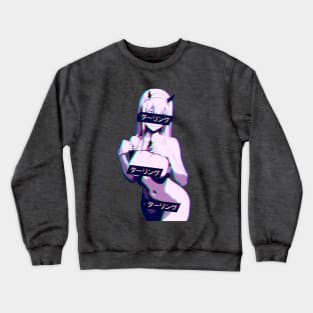 ダーリング Daringu #2 Zero Two Darling Franxx Glitch Edit Crewneck Sweatshirt